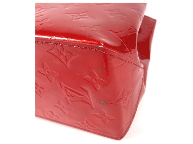 Borsa Louis Vuitton Monogram Vernis Lead PM Rosso - vista 6
