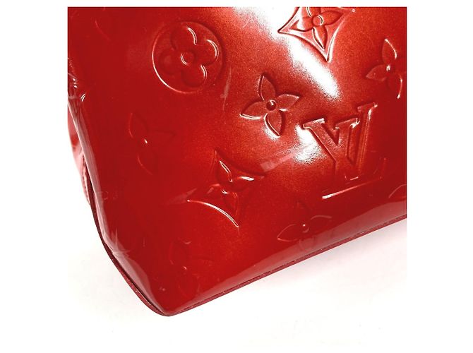 Borsa Louis Vuitton Monogram Vernis Lead PM Rosso - vista 9