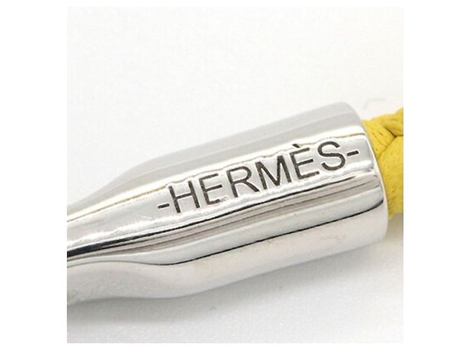 Hermès Bracciale rigido in pelle gialla Glenan da donna Hermes Giallo - vista 4