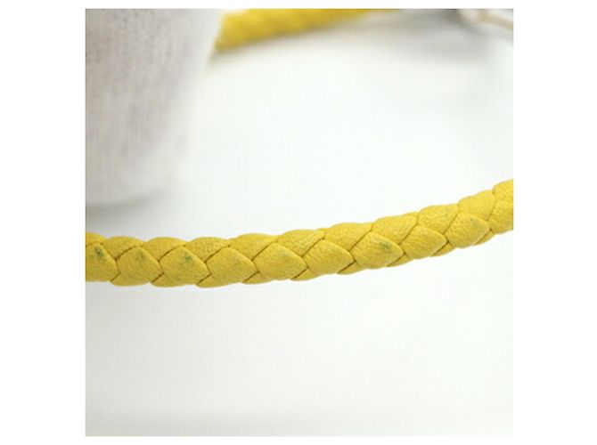 Hermès Bracciale rigido in pelle gialla Glenan da donna Hermes Giallo - vista 6