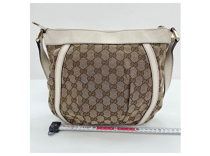 Borsa a Spalla Gucci Abbey - Beige - vista 4