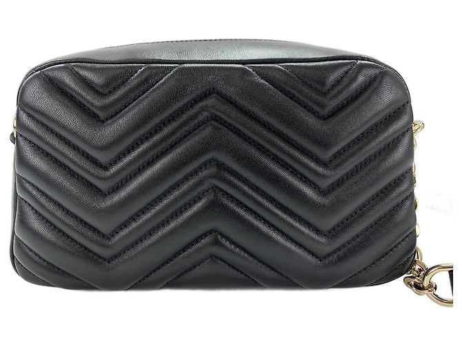 Borsa a tracolla Gucci GG Marmont in nero - vista 2