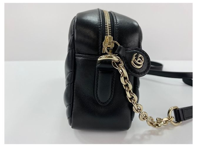 Borsa a tracolla Gucci GG Marmont in nero - vista 5