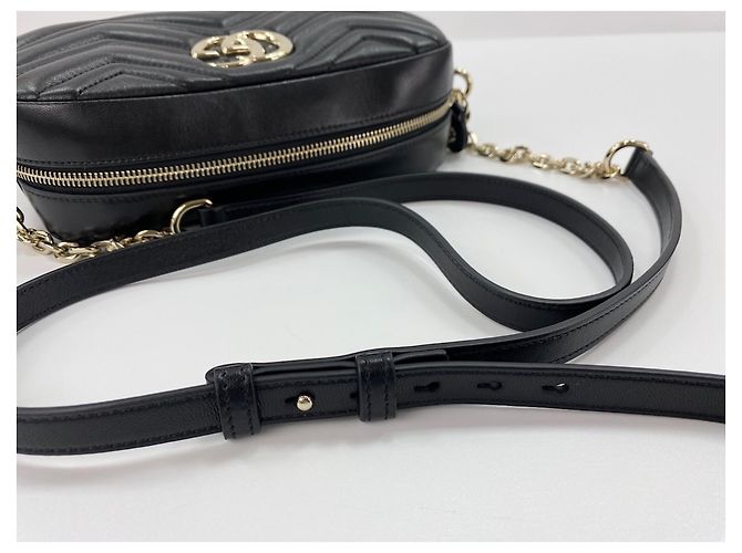 Borsa a tracolla Gucci GG Marmont in nero - vista 9