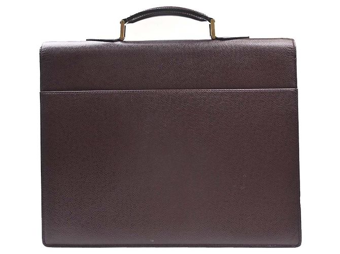 Louis Vuitton Serviette Moskova Taiga Leather Porpora - vista 2