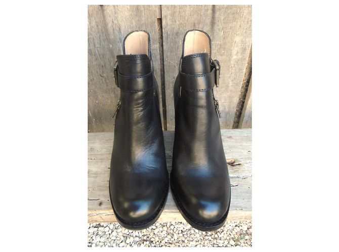 Ash Botines de cuero negro con tacón - vista 4