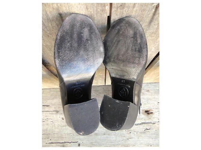 Ash Botines de cuero negro con tacón - vista 6