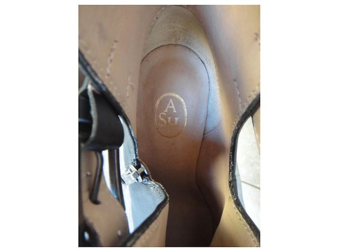 Ash Botines de cuero negro con tacón - vista 7