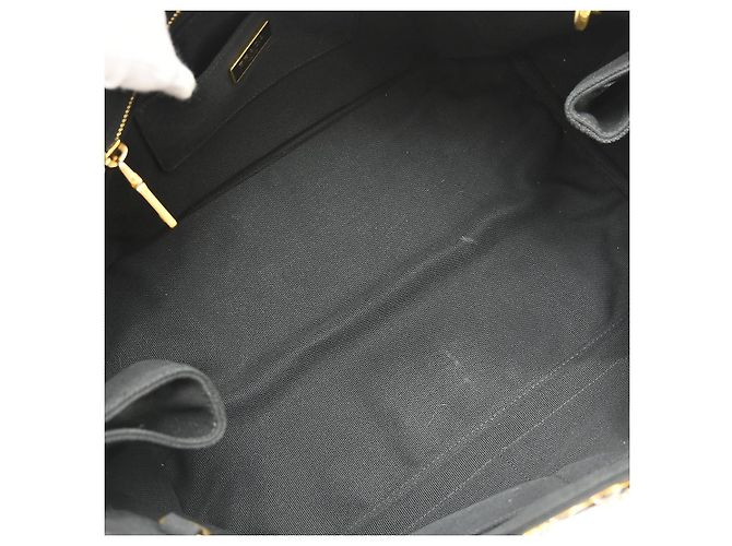 Tote Prada Canapa Convertible in tela con strass Large Nero - vista 3