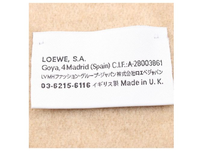LOEWE Anagram Zweifarbiger Schal Weiß Beige - Ansicht 2