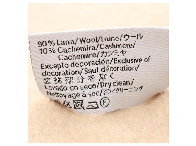 LOEWE Anagram Zweifarbiger Schal Weiß Beige - Ansicht 3