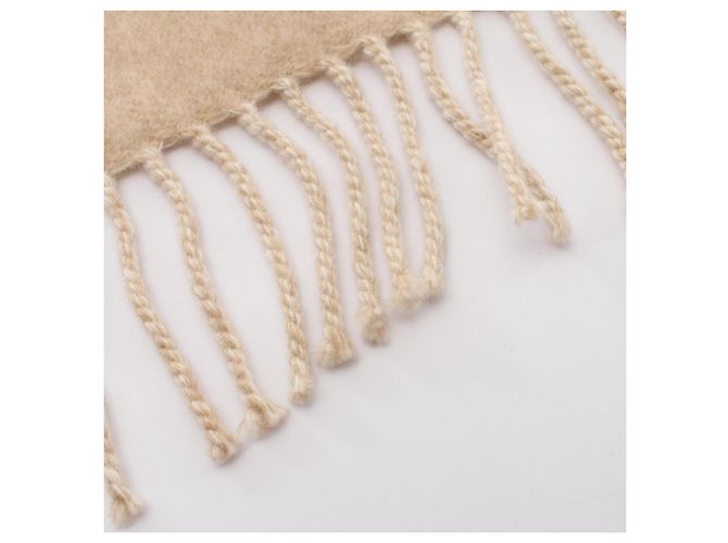 LOEWE Anagram Zweifarbiger Schal Weiß Beige - Ansicht 4