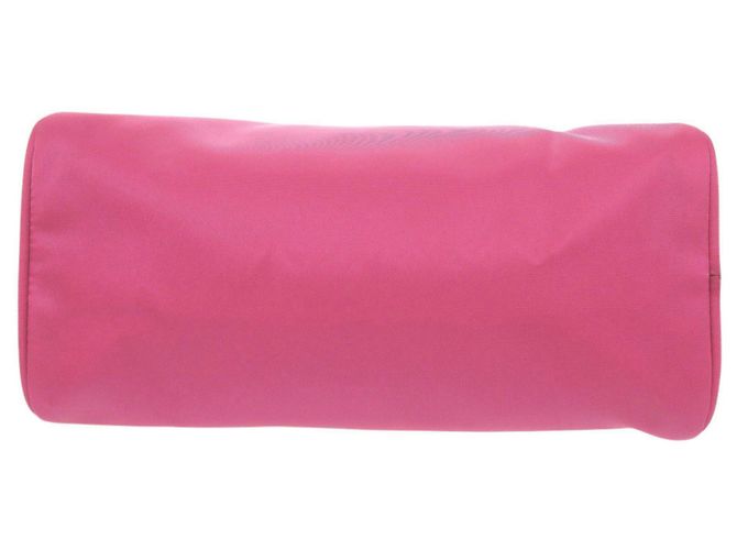 Beauty case in nylon rosa con logo Triangle Prada - vista 3