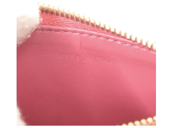 Céline Celine Pink Leather Compact Zip Card Holder - view 6
