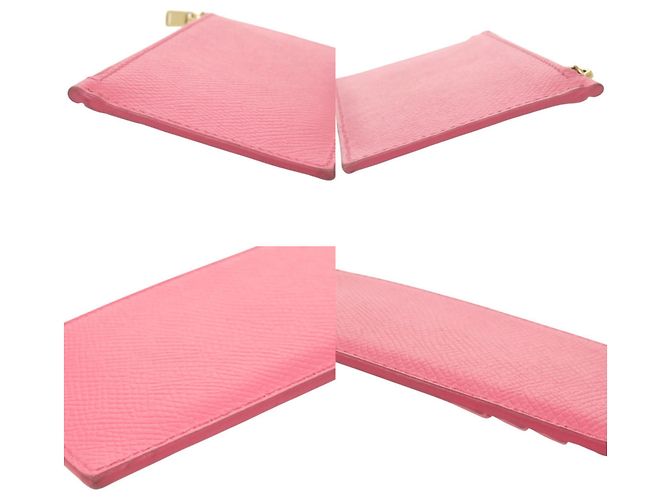 Céline Celine Pink Leather Compact Zip Card Holder - view 9