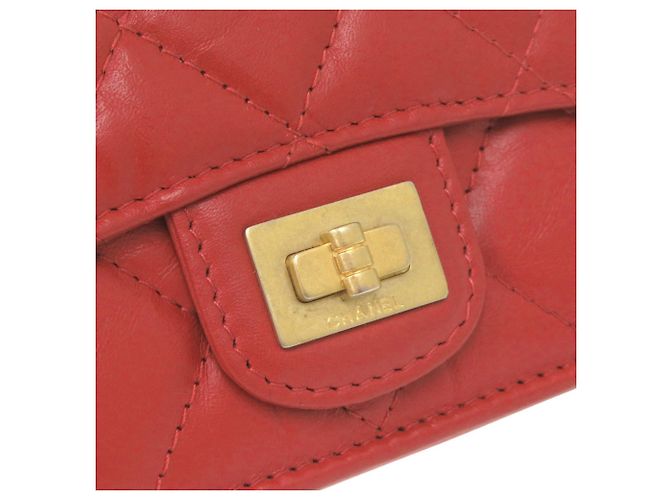Cartera compacta plegable 2.55 Chanel Roja - vista 9
