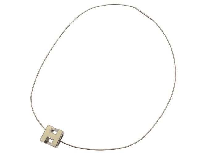Hermès Collar Hermes Cage d'H H-cube Plata Crudo - vista 3