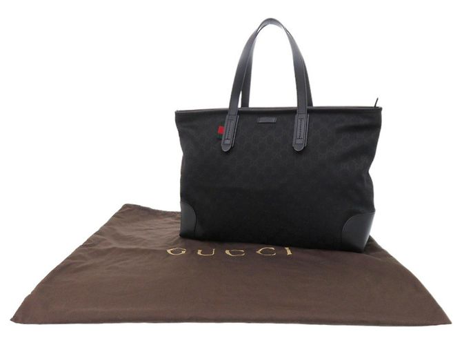 Borsa Tote Gucci GG Canvas nera Nero - vista 2