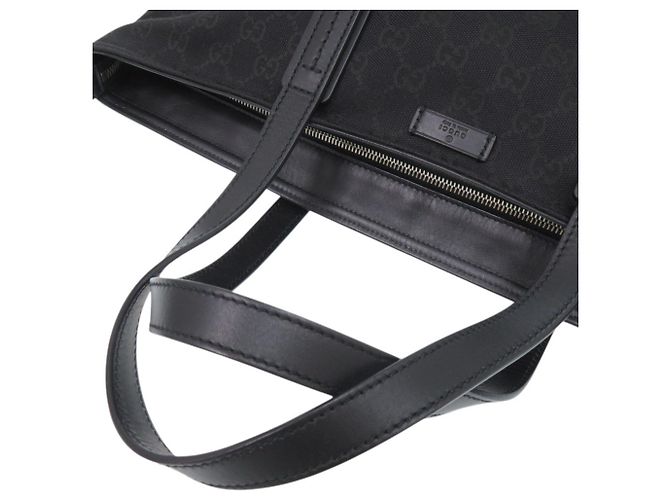 Borsa Tote Gucci GG Canvas nera Nero - vista 8