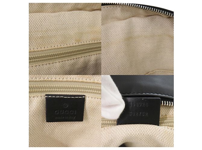 Borsa Tote Gucci GG Canvas nera Nero - vista 9