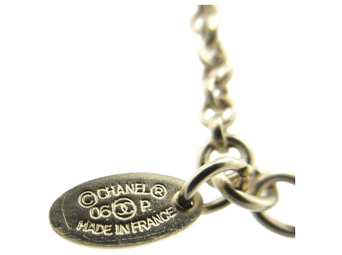 Collana quadrata vintage Chanel Coco Mark Glitter Argento - vista 3