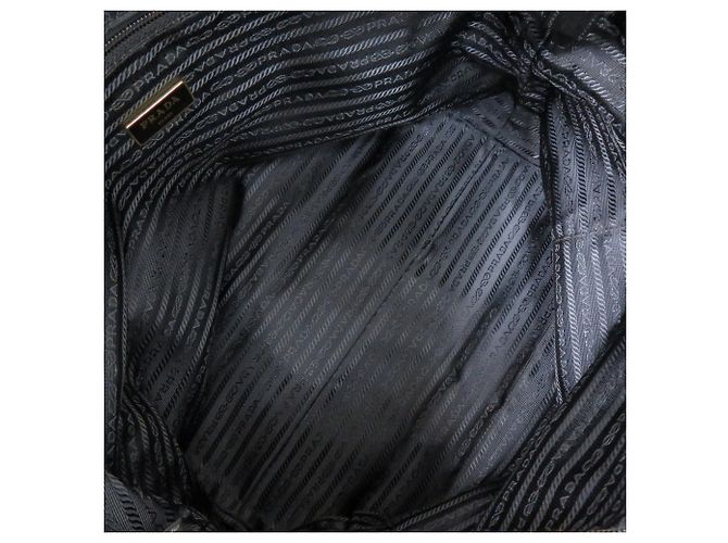 Bolso Tote de Nylon Negro Prada - vista 5