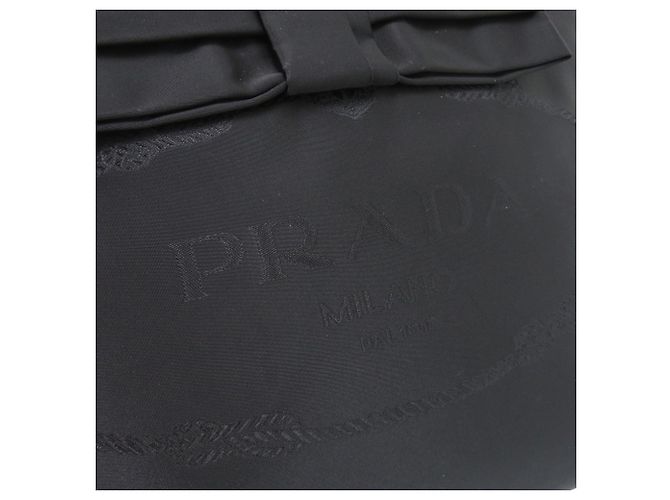 Bolso Tote de Nylon Negro Prada - vista 8