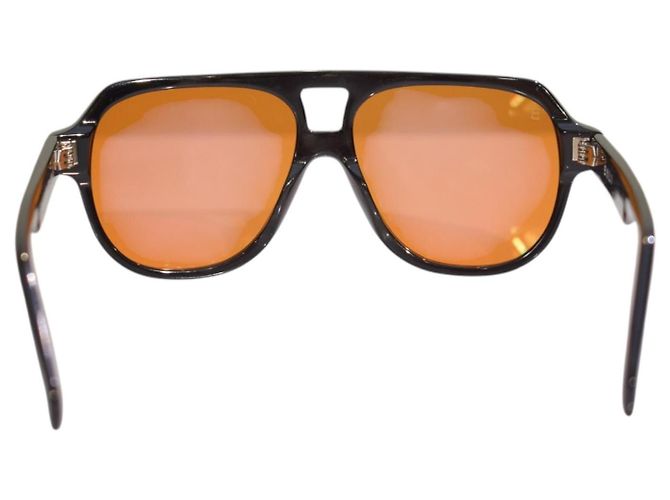 Autre Marque BALI Eyewear S2302 Occhiali da sole Aviator Neri - Lenti Ambra Nero - vista 5