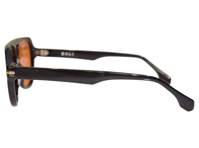 Autre Marque BALI Eyewear S2302 Occhiali da sole Aviator Neri - Lenti Ambra Nero - vista 8