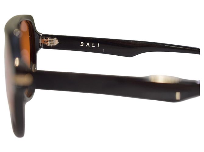 Autre Marque BALI Eyewear S2302 Occhiali da sole Aviator Neri - Lenti Ambra Nero - vista 9