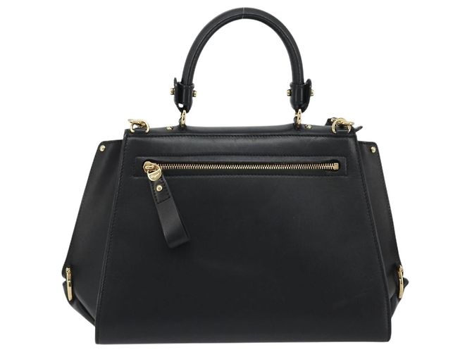 Salvatore Ferragamo Sofia Satchel Smooth Leather Medium Black - view 2