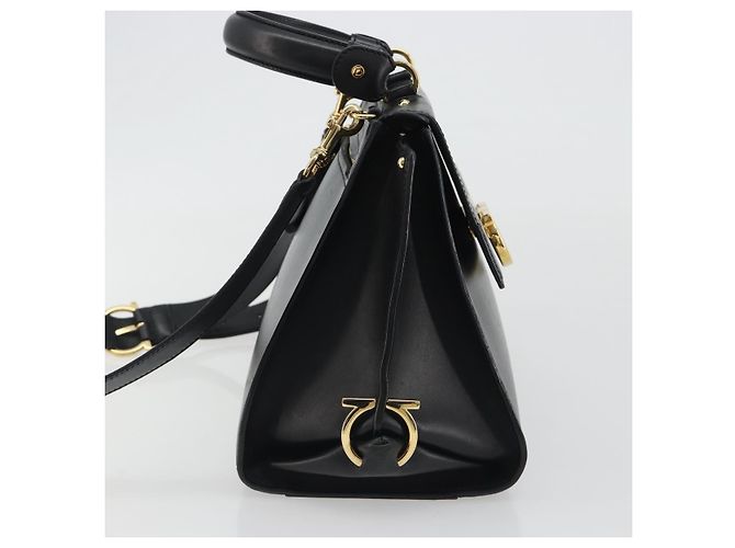 Salvatore Ferragamo Sofia Satchel Smooth Leather Medium Black - view 4