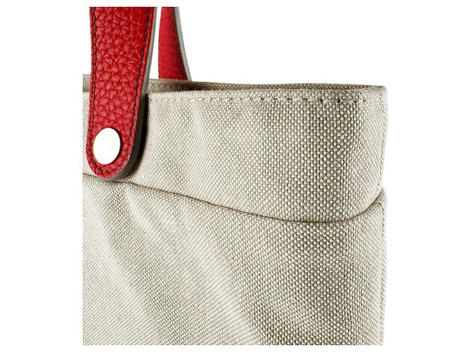 Hermès Hermes Petit H Sac de Toile Handbag Rosso - vista 6