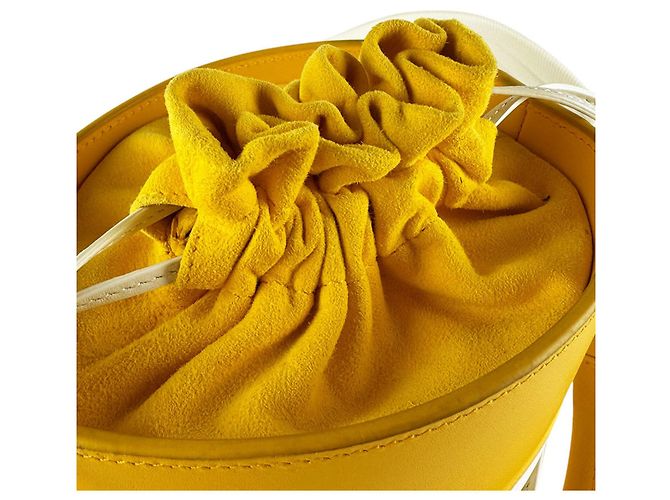Borsa a tracolla a secchiello Christian Dior Vibe Bianco Giallo - vista 11