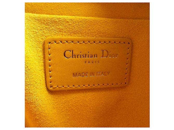 Borsa a tracolla a secchiello Christian Dior Vibe Bianco Giallo - vista 14