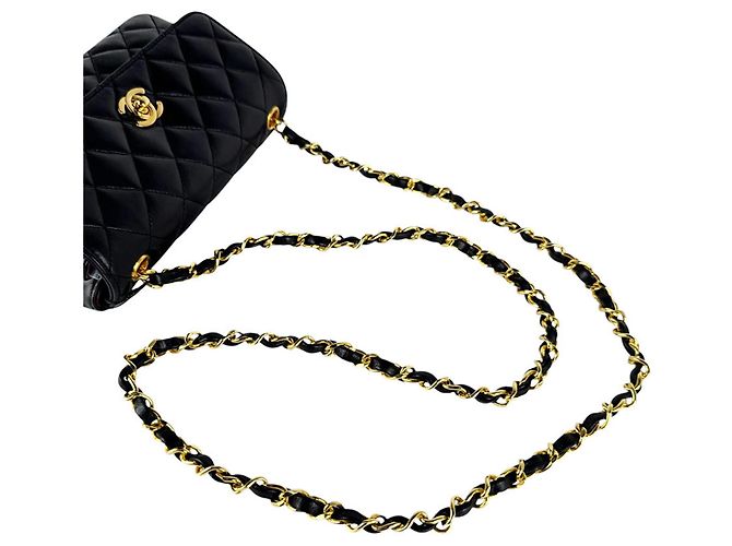 Borsa a Spalla Chanel Matelassé Nero - vista 10