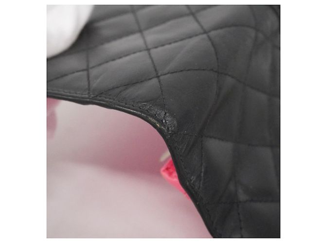 Cartera larga de cordero Cambon Chanel Negro Rosa - vista 7