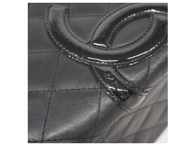 Cartera larga de cordero Cambon Chanel Negro Rosa - vista 8