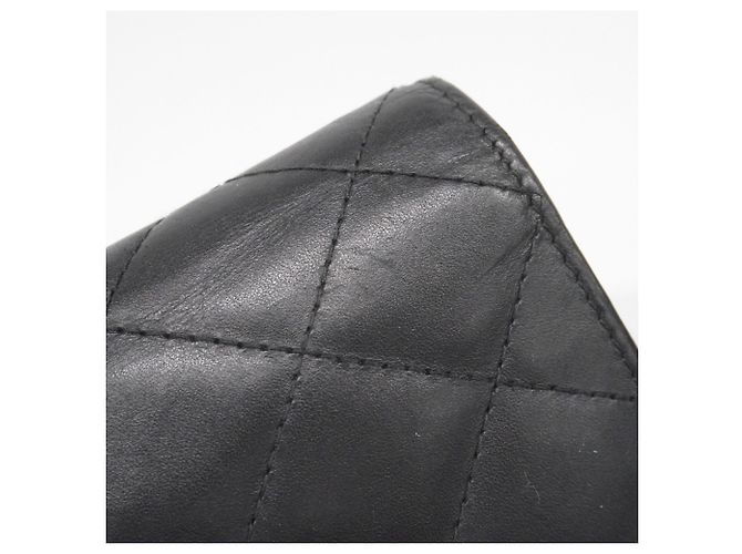 Cartera larga de cordero Cambon Chanel Negro Rosa - vista 9
