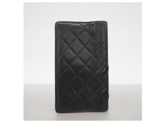 Cartera larga de cordero Cambon Chanel Negro - vista 12