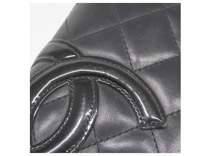 Cartera larga de cordero Cambon Chanel Negro - vista 7