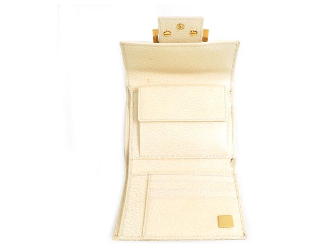Fendi Tri-fold Wallet aus beigem Leder - Ansicht 3