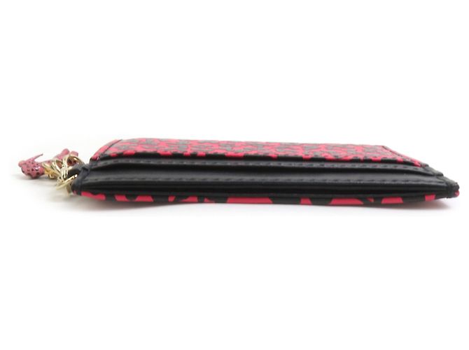 Tarjetero con estampado de leopardo Christian Dior Negro Rosa - vista 5