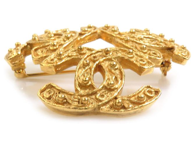 Spilla in metallo dorato Chanel D'oro - vista 3