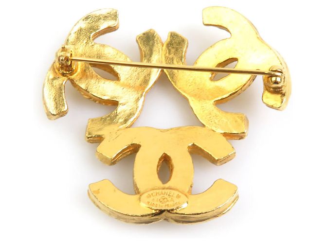 Spilla in metallo dorato Chanel D'oro - vista 5