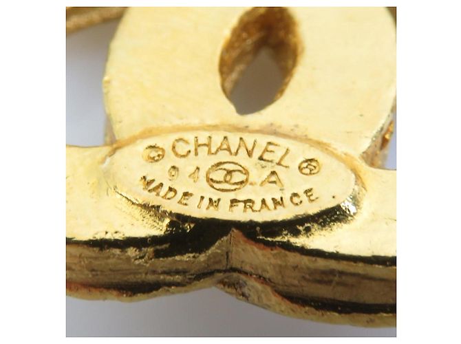 Spilla in metallo dorato Chanel D'oro - vista 7