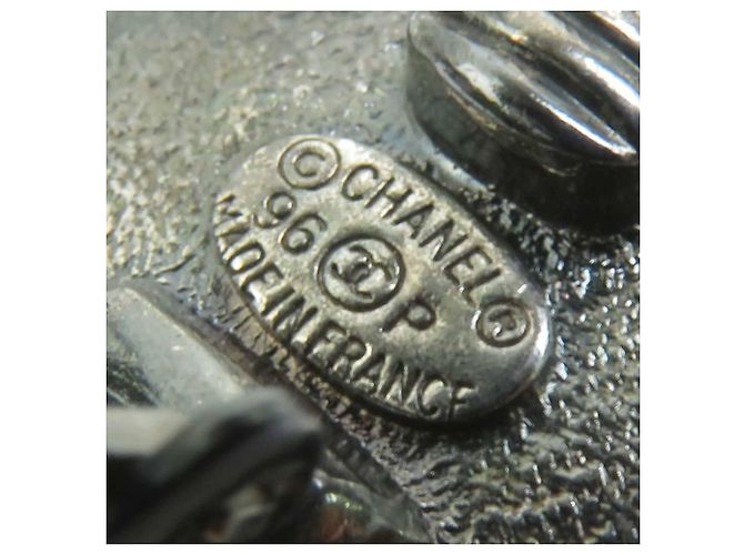 Chanel Coco Mark Clip-Ohrringe Schwarz Golden Metallisch - Ansicht 7