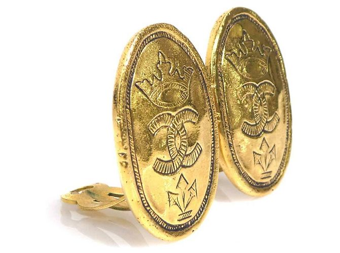 Orecchini a clip in metallo dorato Chanel D'oro - vista 2