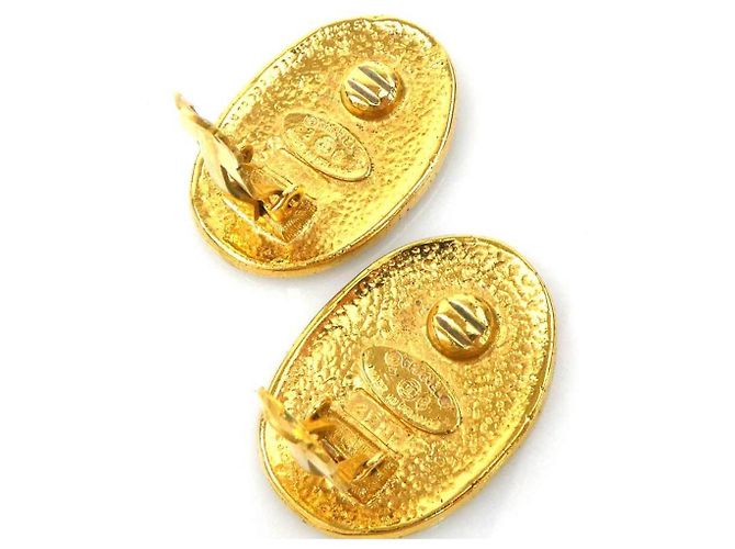Orecchini a clip in metallo dorato Chanel D'oro - vista 7