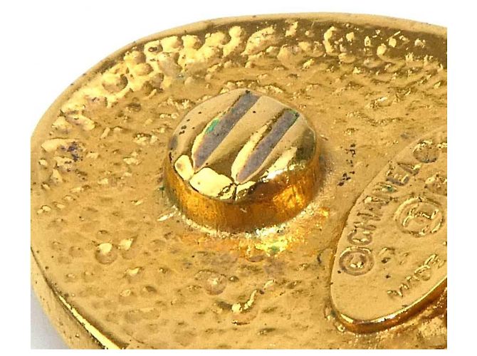 Orecchini a clip in metallo dorato Chanel D'oro - vista 8
